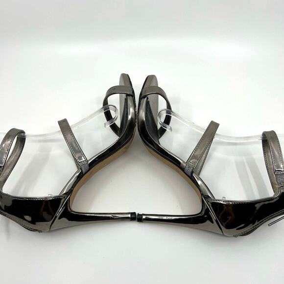 Steve Madden Silver Metallic Stiletto Heels Sandal Women's 6.5 US - Picture 7 of 9